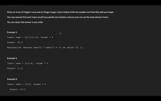 Python Exercises: Two Sum
