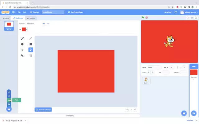 Scratch Lesson 14: Looks Intro to Backdrops