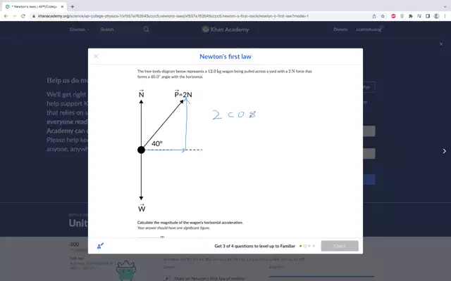 Physics - Newton's Second Law Example