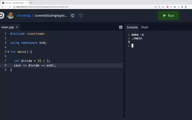 C++ Basic Mathematical Operations - Calvin Huang