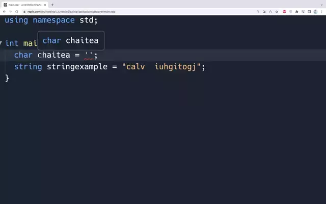 C++ Intro to Chars - Calvin Huang
